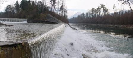 La Zulg se déverse aujourd'hui dans l'Aar par deux grands seuils. Cela représente un obstacle à la continuité écologique entre l'Aar et la Zulg.